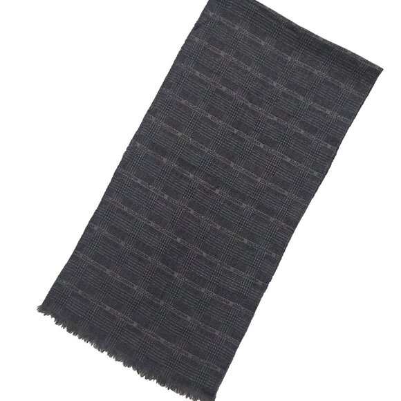 Dolce&Gabbana Other - Dolce & Gabbana Vintage Black White Logo Print Plaid Scarf